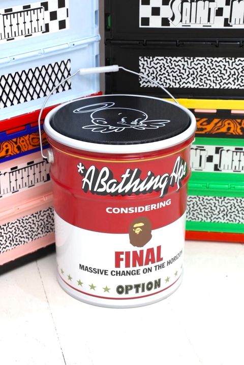 セントマイケル 26AW BAPE_CAN STOOL(SM-MK1-0000-C42)WHITE+RED☆8月22日(土)発売！