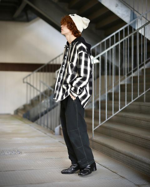 ©SAINT Mxxxxxx セントマイケル 23AW CHECK SHIRT PARKAスタイル
