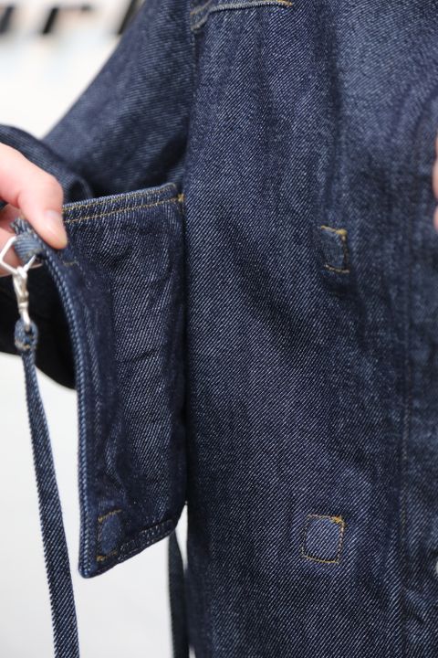 YOKE DETACHABLE POCKET DENIM JACKET(YK21SS0196B) style. 2021.04.05.