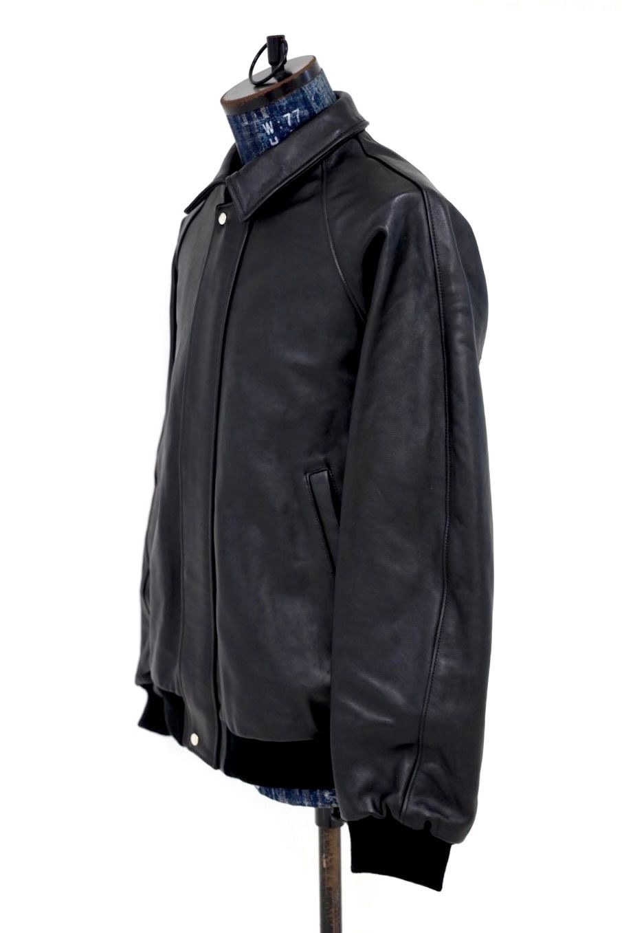 グラフペーパー Cow Leather Raglan Blouson(GU263-30320)BLACK☆8月29日(土)発売！