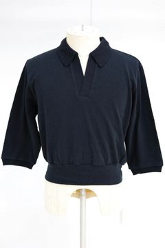 blurhms 26SS WOMENS Co/Silk Nep Skipper Cropped Sleeve(BHS265029)BLACK☆3月20日(金)新作発売！