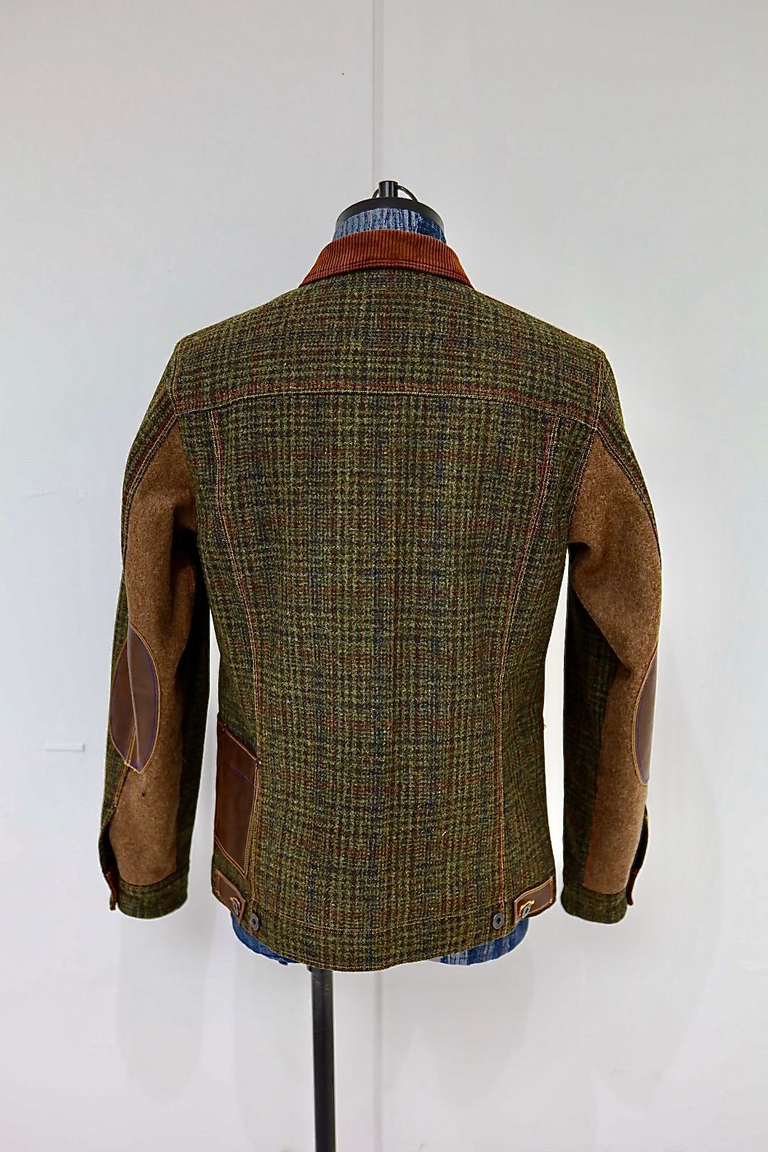 ジュンヤワタナベマン 25AW ウールチェックツイード綿ダッグレザージャケット(WP-J033-051)☆11月1日(土)発売!