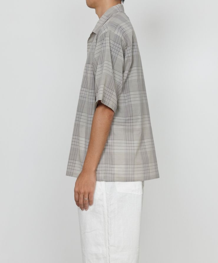 マーカ 26SS オープンカラーシャツ OPEN COLLAR S/S SHIRT(M26A18SH02B)SAGE CHECK☆新作発売！