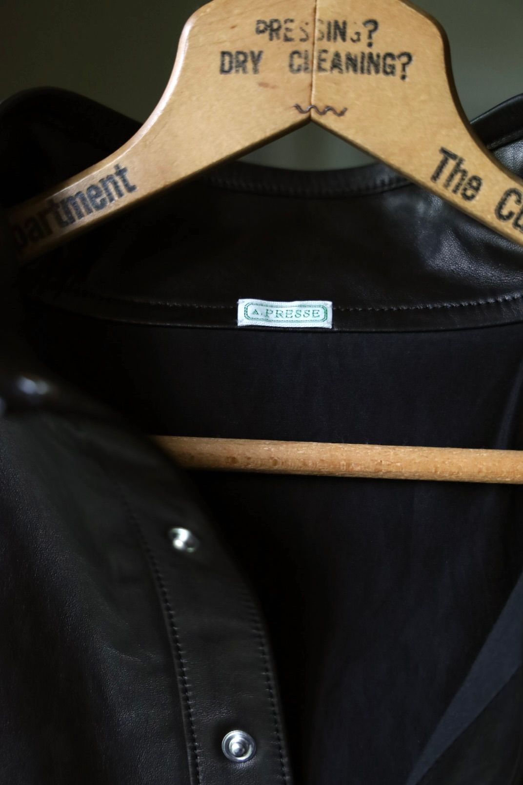 アプレッセ 2026 STYLE2 Leather Pullover Snap Shirts(26AAP-01-72)BLACK☆10月17日(土)新作発売！