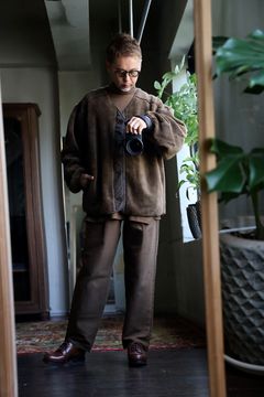Graphpaper Wool Boa Liner Blouson"BROWN"スタイル