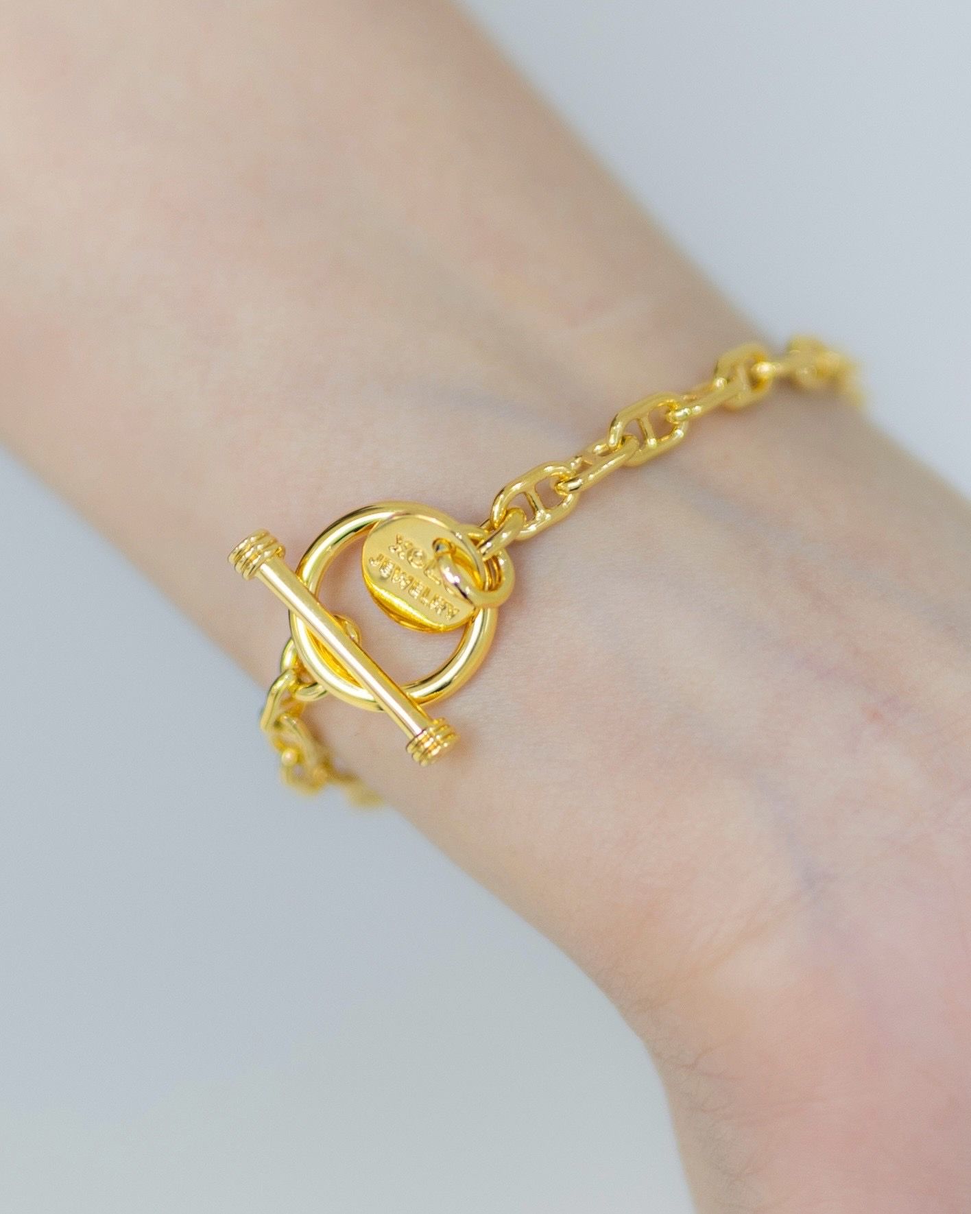 XOLO JEWELRY ショロジュエリー / Solid Anchor Link Bracelet -4mm-(XOB107)Gold☆12月19日(金)新作発売！