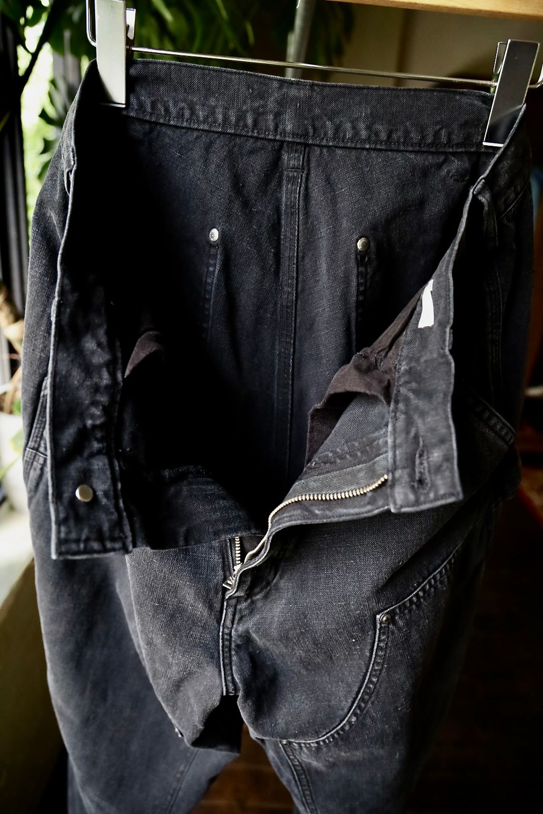 A.PRESSE - Silk Hemp Double Knee Pants( 24AAP-04-10H )BLACK7 A.PRESSE - Silk Hemp Double Knee Pants( 24AAP-04-10H )BLACK7