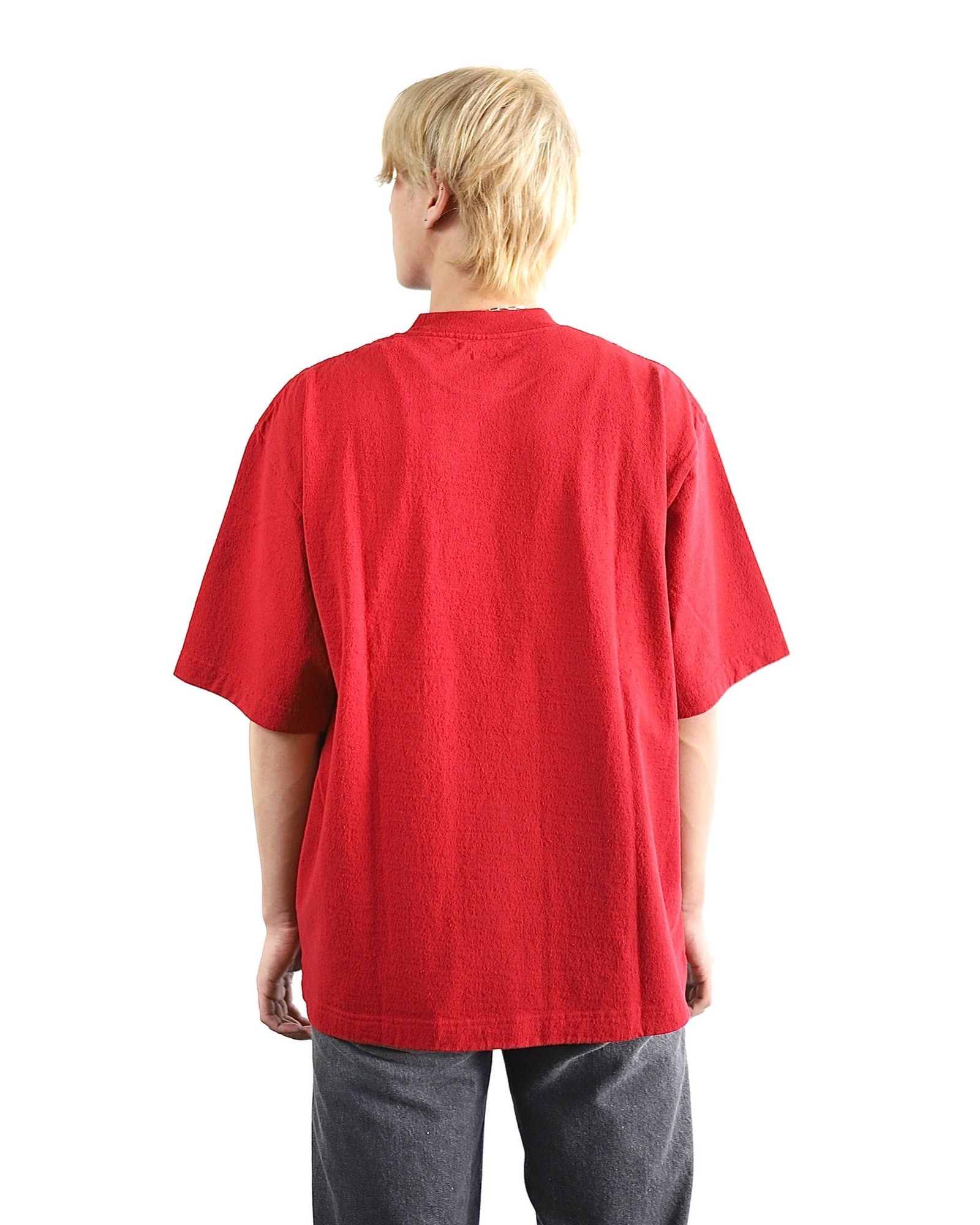 【blurhms/ブラームス】Silk Nep Plain Tee 24ss ブラームス24SS blurhms Co/Silk Nep Plain Tee(DarkRed) style