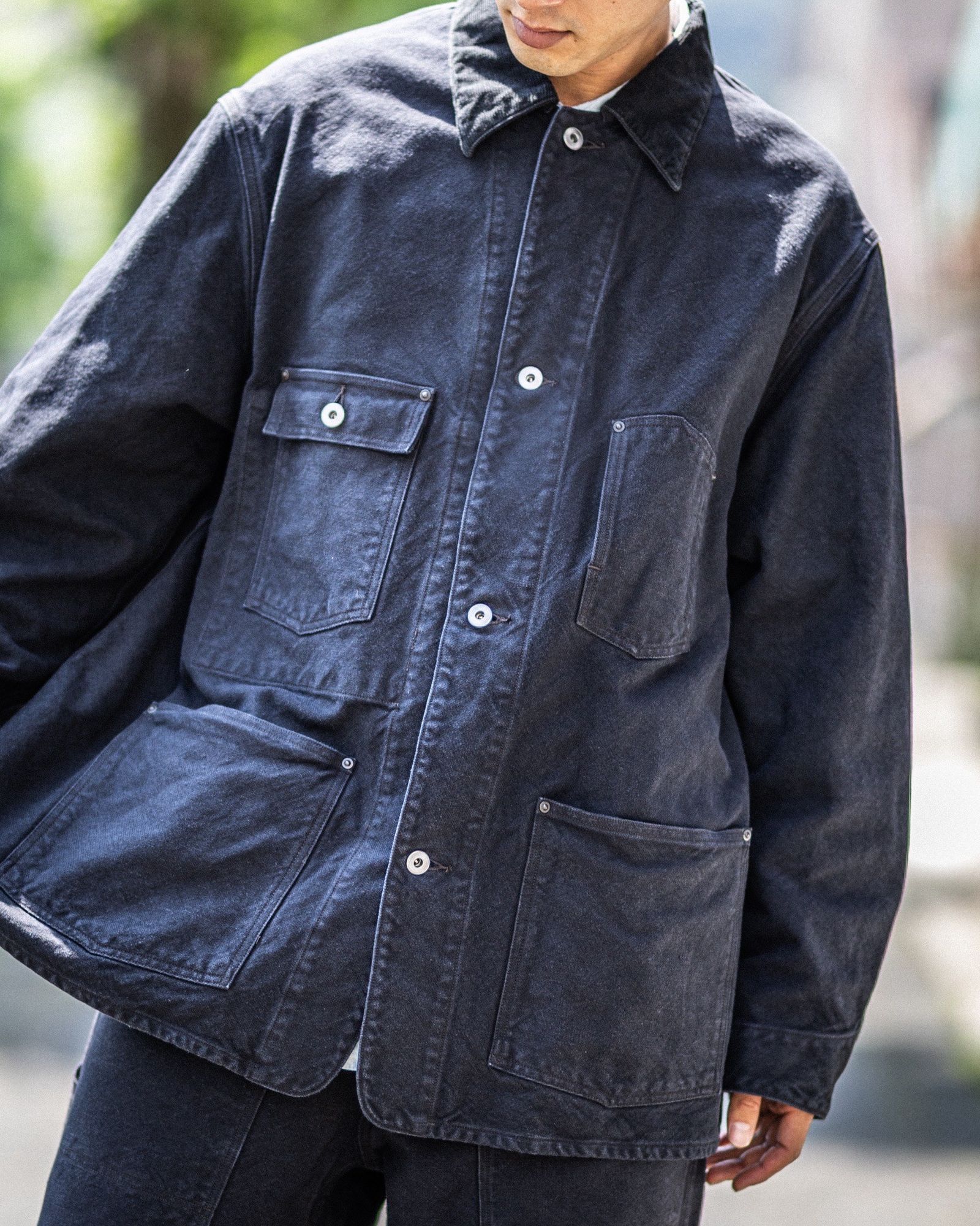 A.PRESSE Vintage Silk Hemp Coverall Jacket☆新作発売