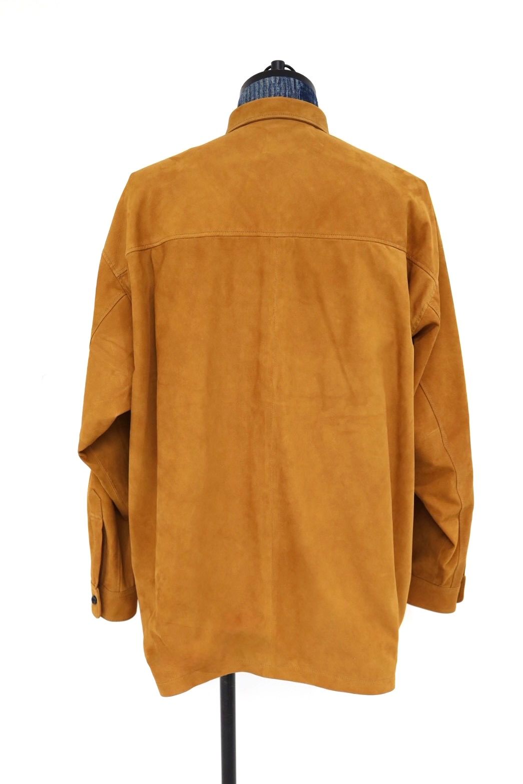 グラフペーパー26SS Cow Nubuck Leather L/S Oversized Regular Collar Shirt(GU261-50406)BROWN☆2月28日(土)発売！