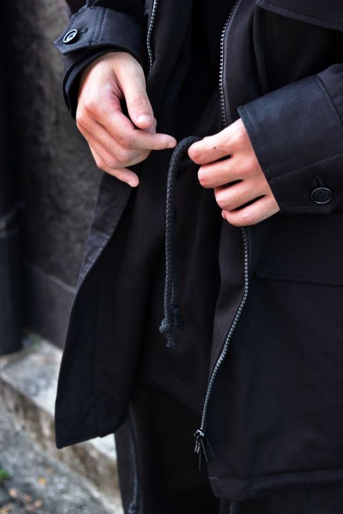 yohji yamamoto 23AW HOODED MILITARY JACKETスタイル