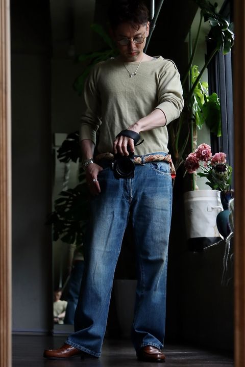 A.PRESSE No.2 Washed Denim Pantsスタイル32