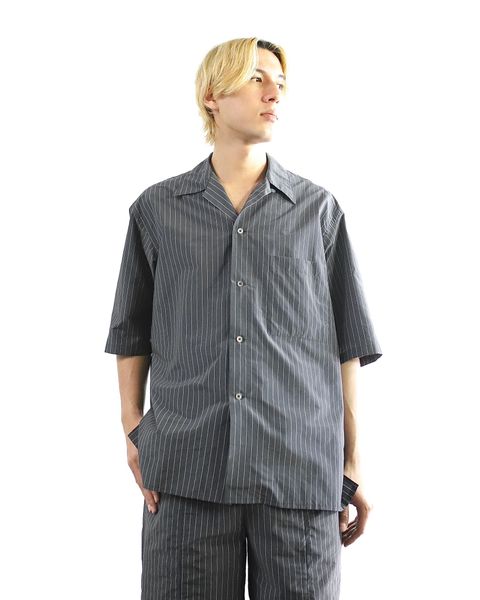 YOKE 24SS 新作 NYLON STRIPE WIDE SHIRT SET UP style 2024.5.5
