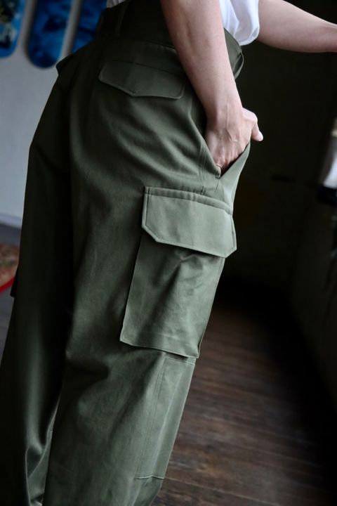blurhms SS24 blurhms ROOTSTOCK Cotton Serge 47 Pants"OLIVE"スタイル