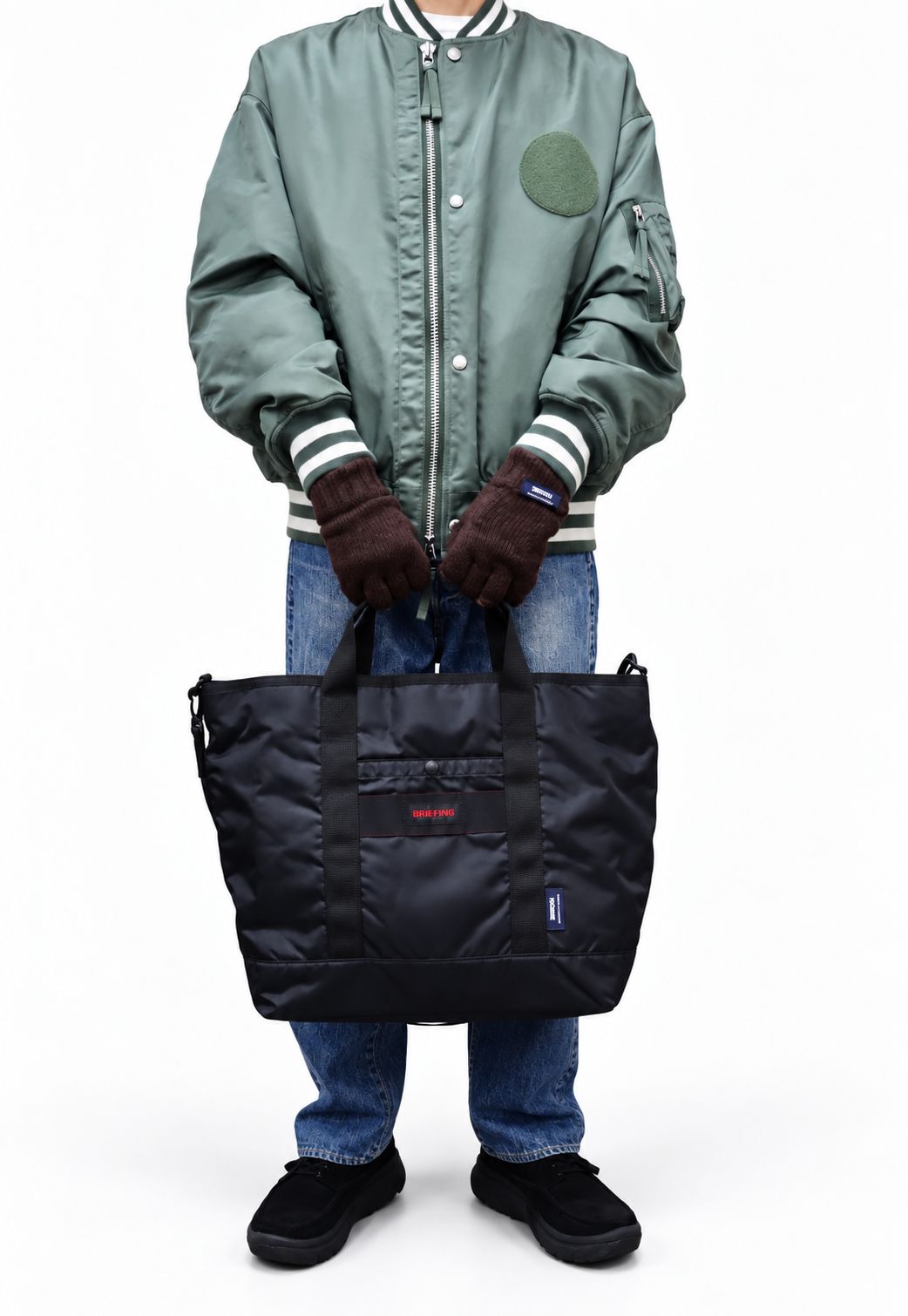 コムデギャルソンオム バッグ BRIEFING W-NAME REVERSIBLE BAG(HR-K208-051)BLACK×KHAKI☆10月2日(金)発売！