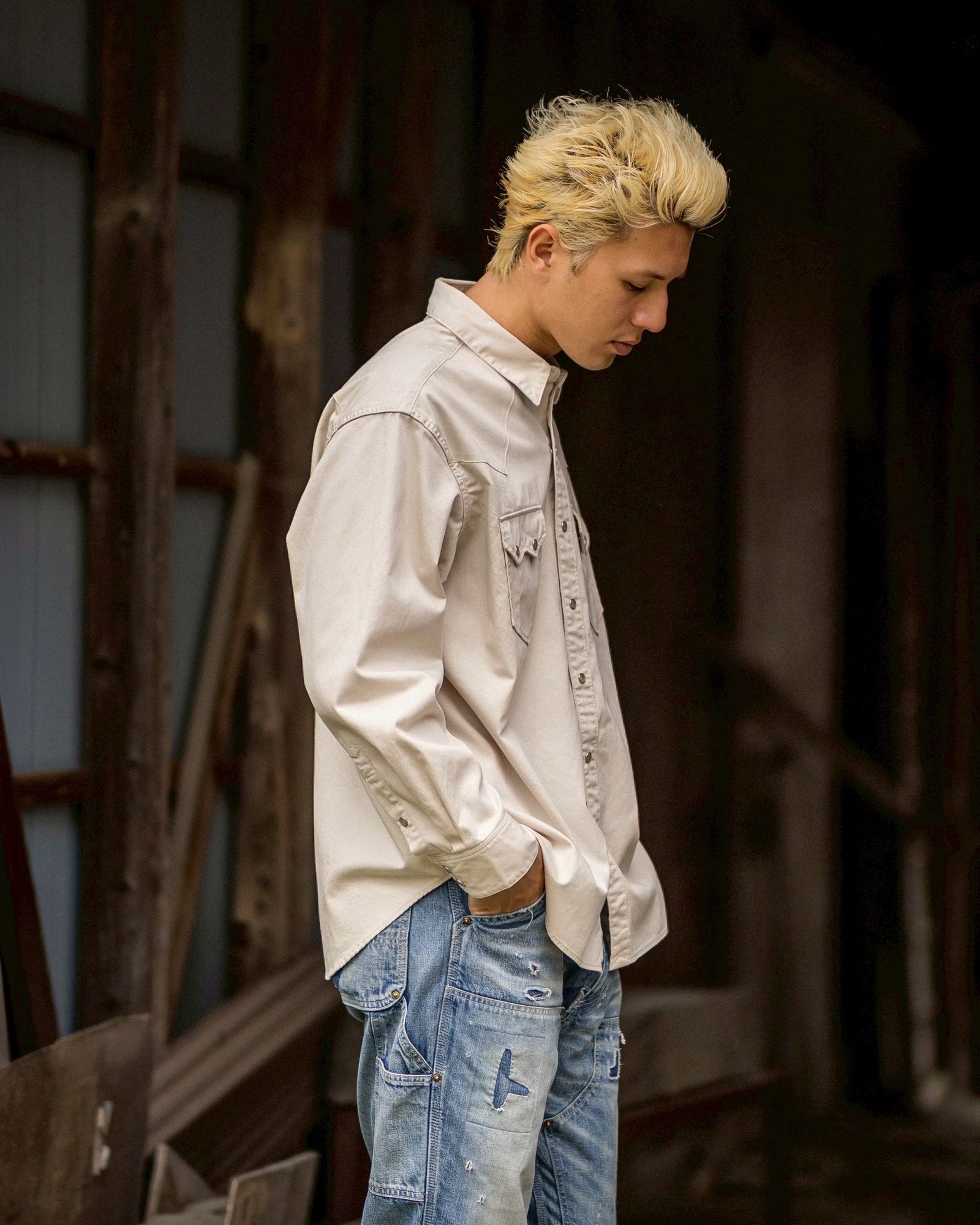 FOUNDOUR WESTERN SHIRT MARK スタイル!