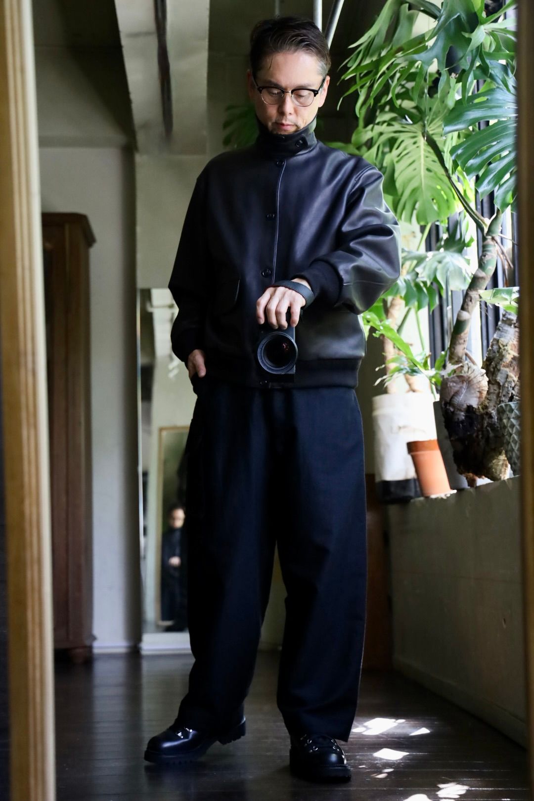 blurhms Lamb Leather Jacketスタイル.2024.8.24.