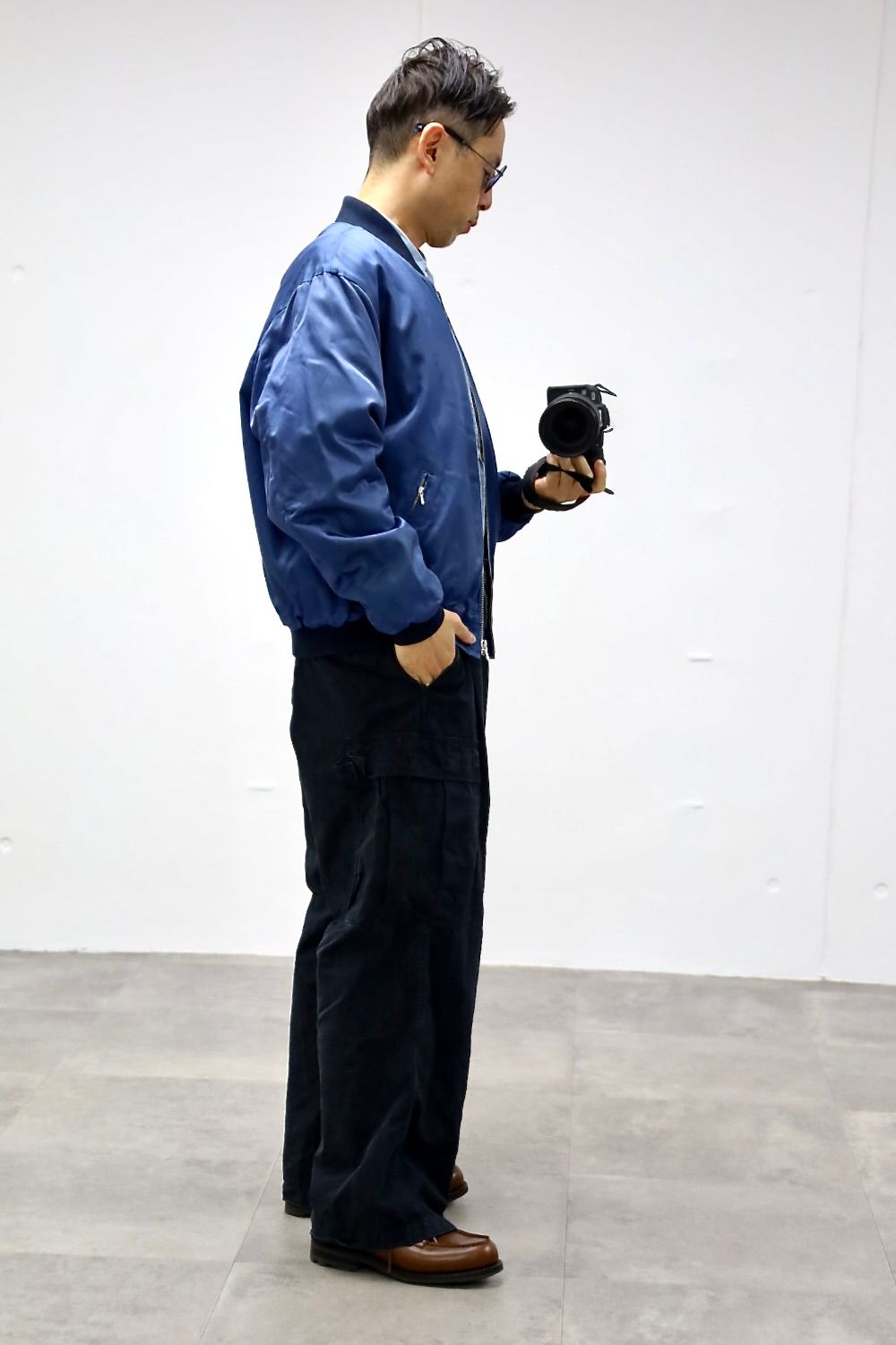 A.PRESSE 2026 STYLE1 Vintage Silk Viscose Tour Jacket"BLUE"スタイル