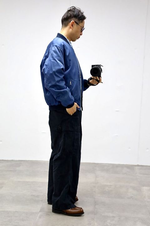 A.PRESSE 2026 STYLE1 Vintage Silk Viscose Tour Jacket"BLUE"スタイル