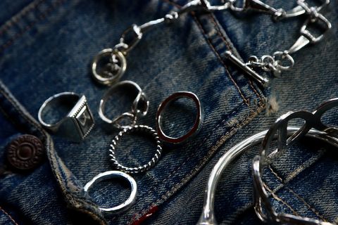 A.PRESSEデニム Washed Denim Wide Pantsスタイル