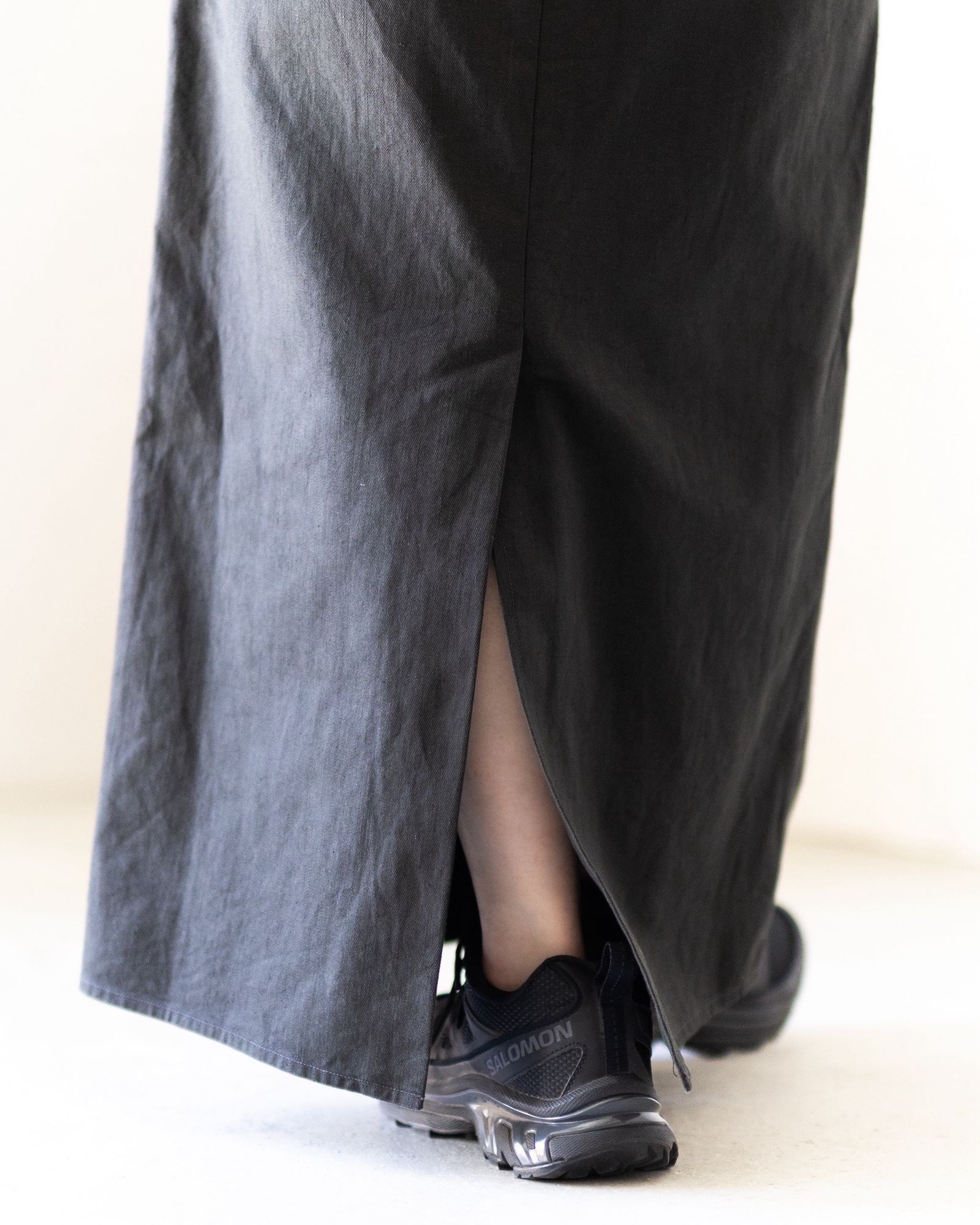 blurhms Women's 25FW Cotton Serge Belted Skirt(BHSW25F7)InkBlack