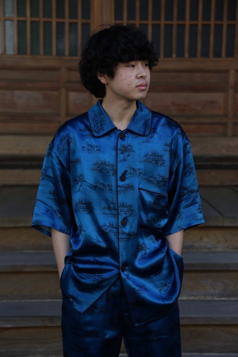 MATSUFUJI DAYDREAM Prinnted Jacket(M211-0102) style. 2021.05.08.