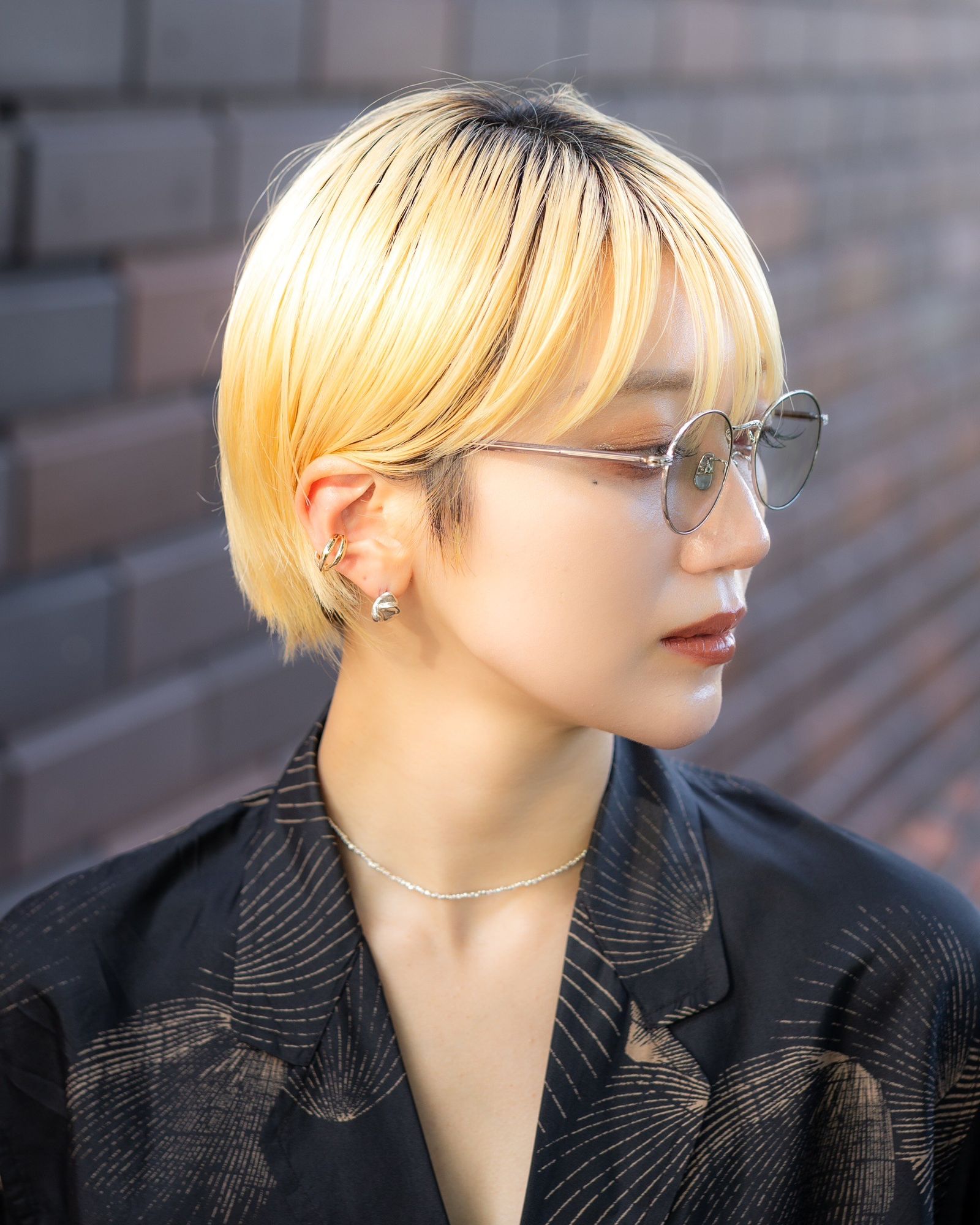 ノチノオプティカル KYOKUSUI NOCHINO-N5 #1 PLUTINUM SILVER FLAME × CLEAR to GREY (調光モデル)