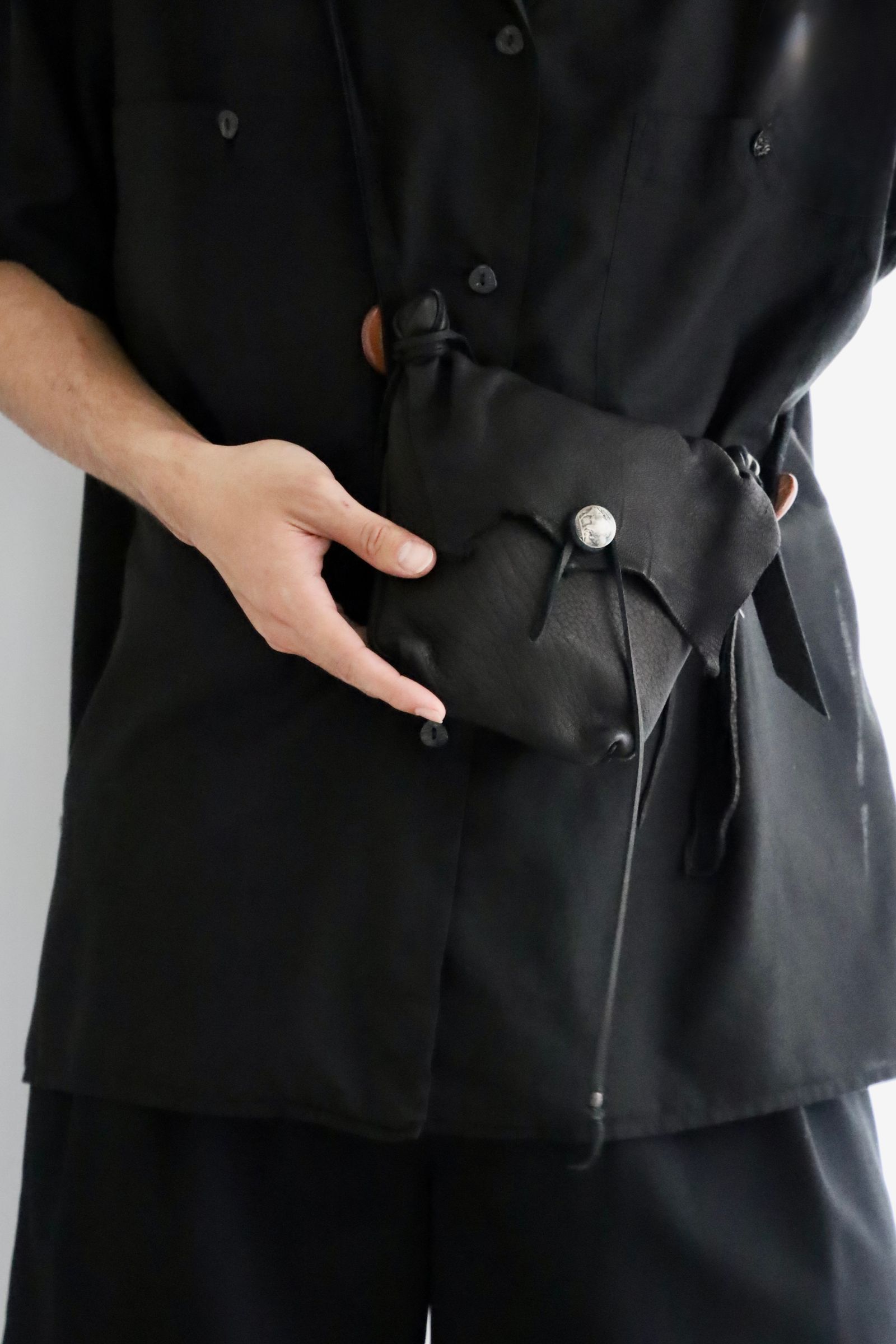 YOKE GARMENTDYED COTTON SILK TWILL OPEN COLLAR SHIRT 新作発売！