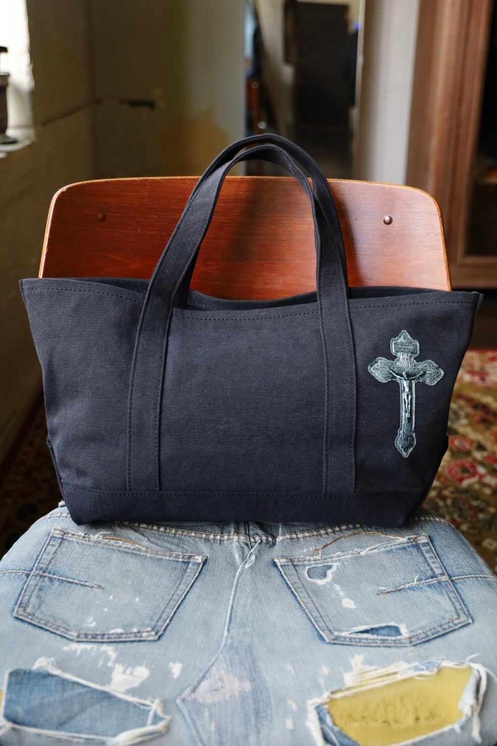 トーキングアバウト ジ アブストラクション 25AW CROSS TOTE BAG S (2526AW-AC-009)BLACK☆新作発売！