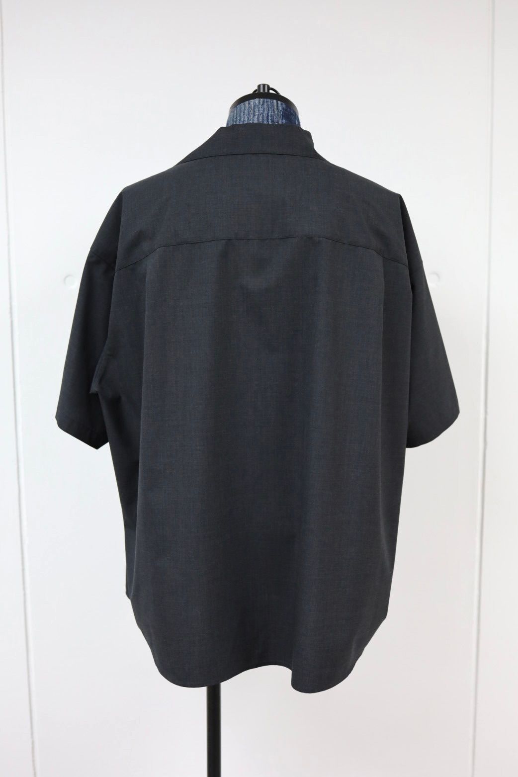 Graphpaper 26SS Fine Wool Heather S/S Skipper Shirt(GU261-50321)CHARCOAL☆2月21日(土)発売！