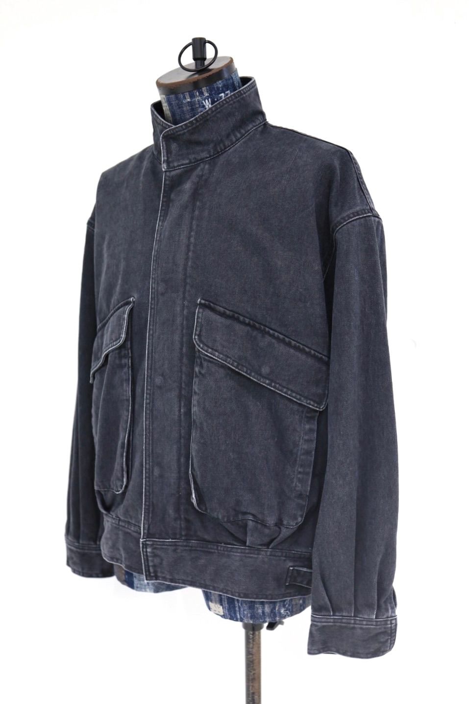 YOKE 26SS Cotton Denim Stand Collar Blouson(YK26SS01180B)BLACK☆4月11日(土)発売！