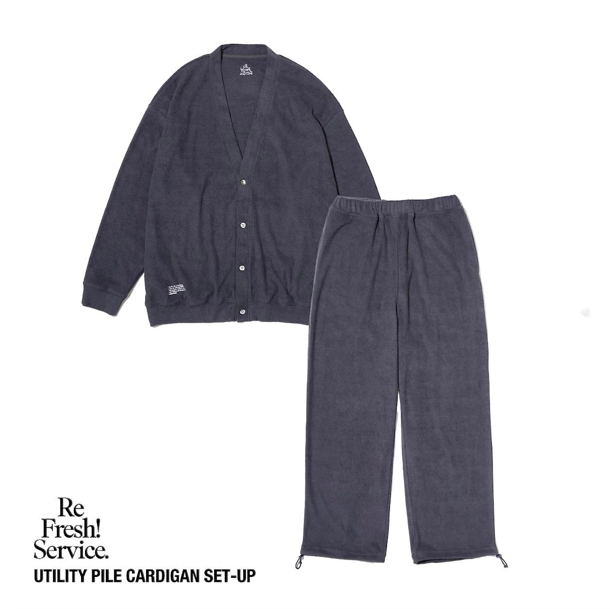 ReFresh!Service. “UTILITY PILE CARDIGAN SET-UP”(GRAY)☆9月27日(土)発売！