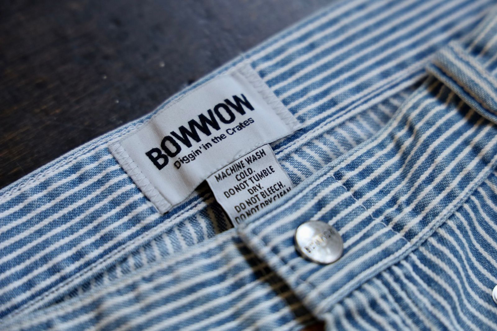 BOW WOW バウワウ HICKORY PAINTER PANTS with SEPARATE APRON(BW251-HPPA)HICKORY STRIPE AGING