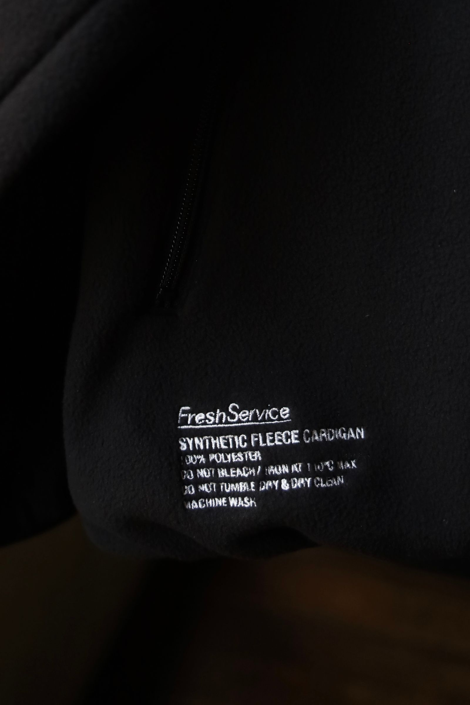 フレッシュサービス SYNTHETIC FLEECE CARDIGAN(FSC243-30093)BLACK