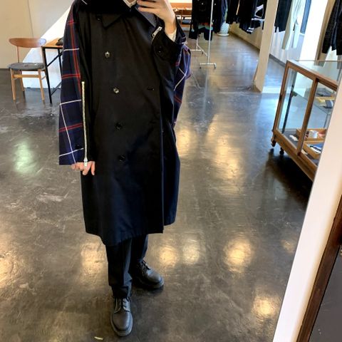 KIDILL 2020AW Trench Coat(KL447) "Navy×Blue Tartan" style.2020.7.3.