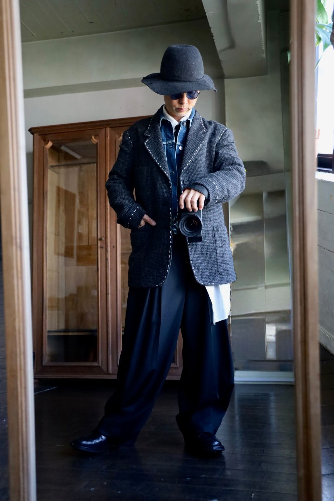Yohji Yamamoto Y's 25AW HOUNDSTOOTH STITCH JACKETスタイル