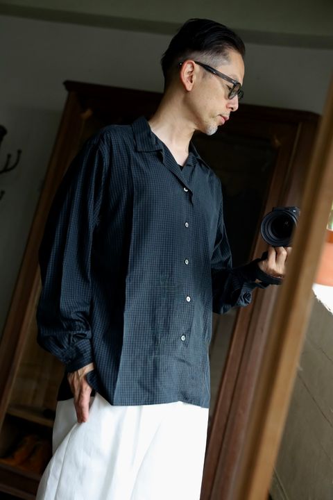 アプレッセ2025 STYLE2 Silk Rayon Open Collar L/S Shirt(25AAP-02-14)GRAPH CHECK☆6月14日(土)発売！