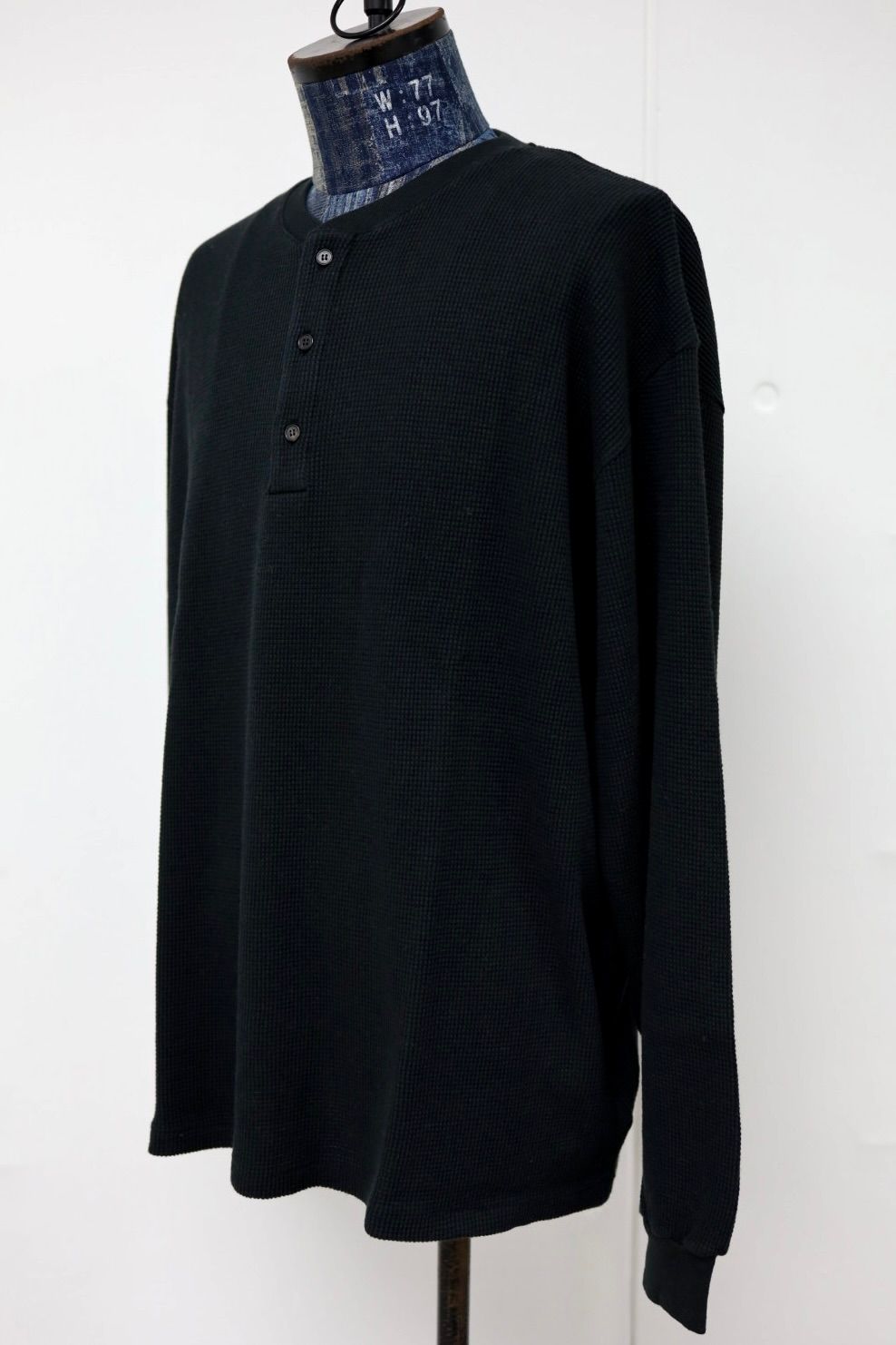 アプレッセ 2026 STYLE2 Cashmere Blend Wafflel L/S Henley Neck Shirts(26AAP-05-03) BLACK☆6月6日(土)発売！