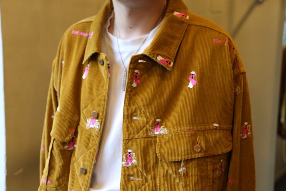 VETNAM EMBROIDERY COURDUROY JACKET & VETNAM EMBROIDERY WIDE TAPERED TROUSERSセットアップスタイル.2020.9.12.