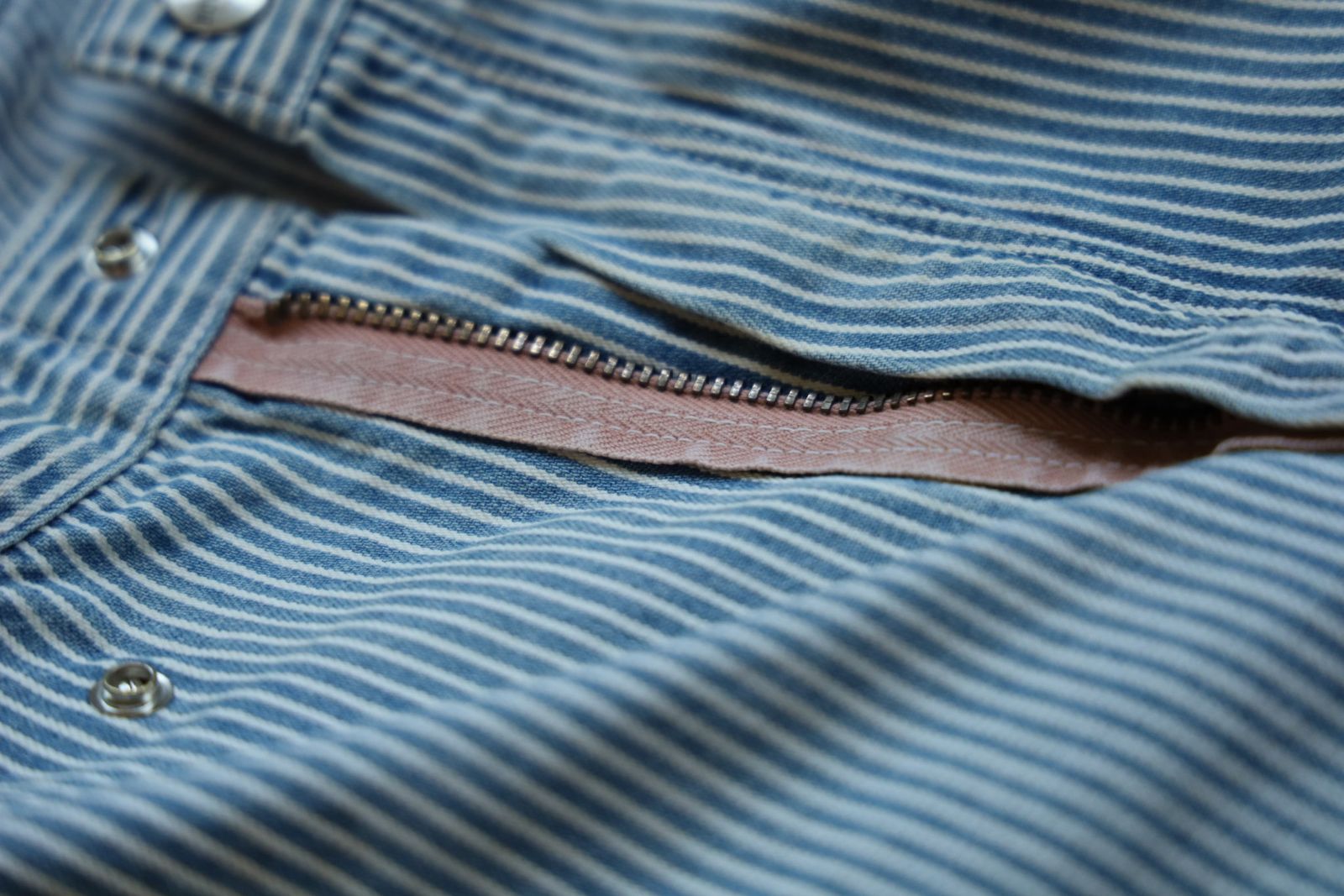 BOW WOW バウワウ HICKORY PAINTER PANTS with SEPARATE APRON(BW251-HPPA)HICKORY STRIPE AGING