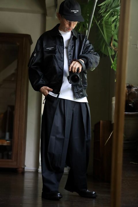 COMME des GARCONS HOMMEナイロンツイルミリタリージャケットスタイル.2024.8.3.