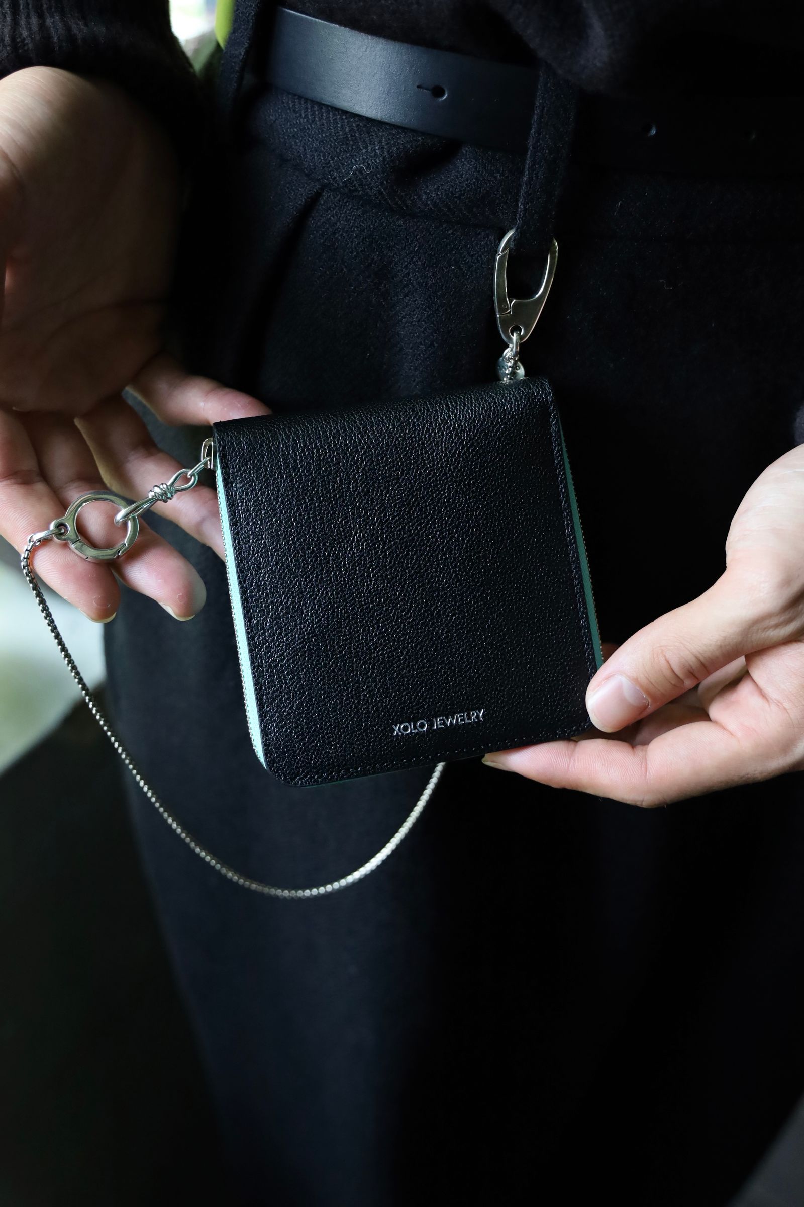 XOLO JEWELRY ショロジュエリー / Round Zip Wallet (XOWC002TEA) TEAL