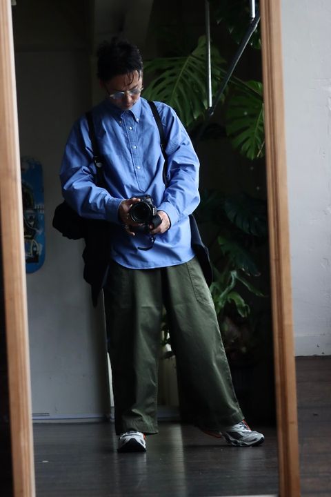 Graphpaper Oxford Oversized B.D Pullover Shirtスタイル