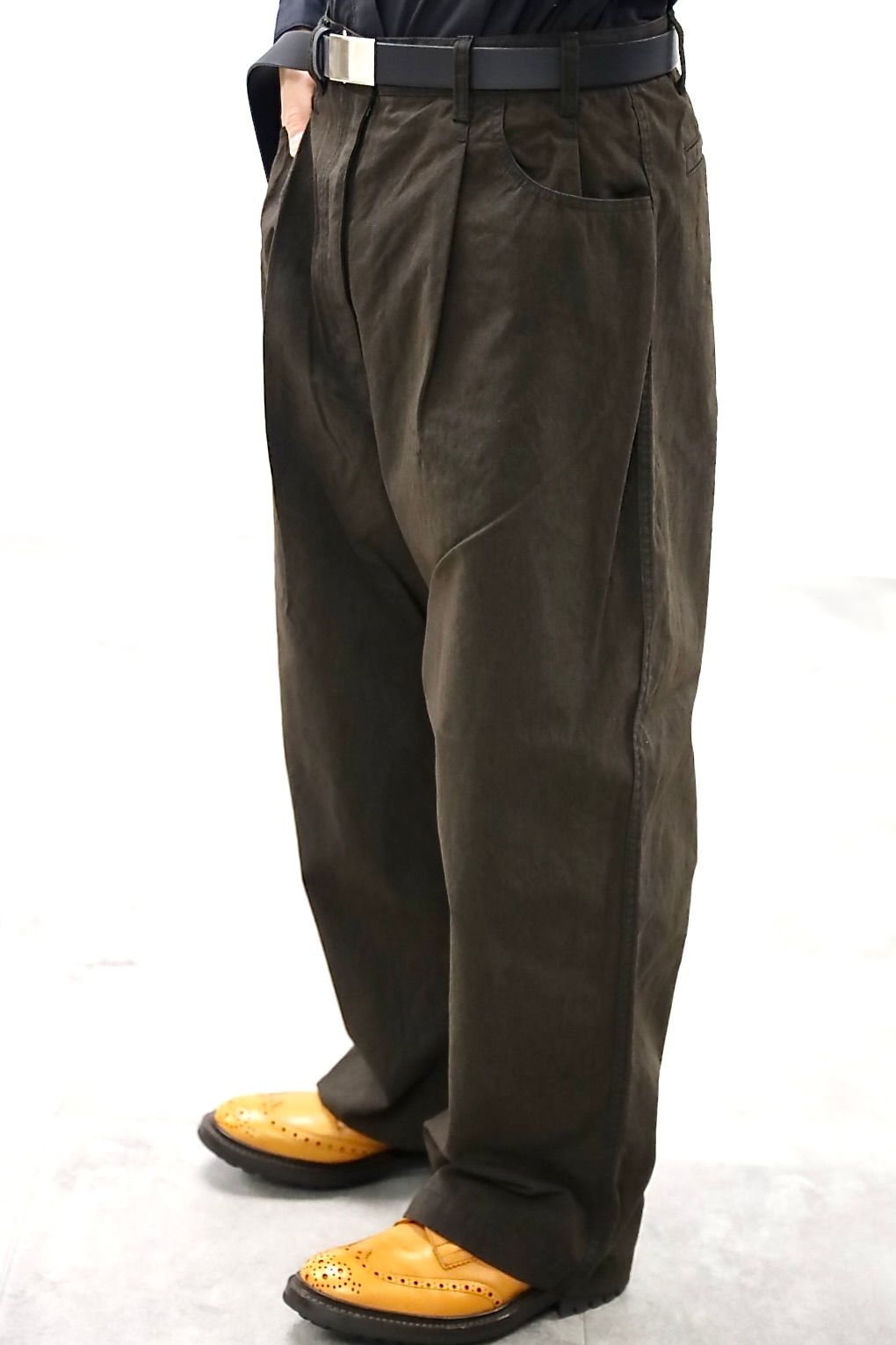 COMME des GARCONS HOMME コムデギャルソンオム26SS ナイロンオックス製品染フーデッドパーカ"BROWN"スタイル