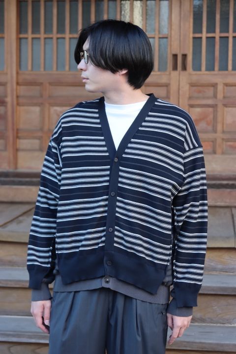 YOKE BORDER CONNECTING CARDIGAN(YK22SS0353S) style.2022.4.5.