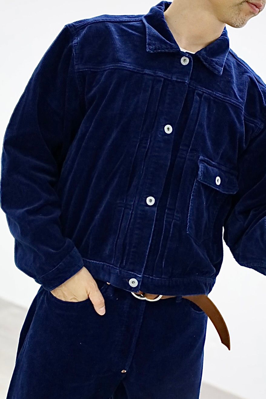 FOUNDOUR CORDUROY JACKET"INDIGO"スタイル.2025.10.12.