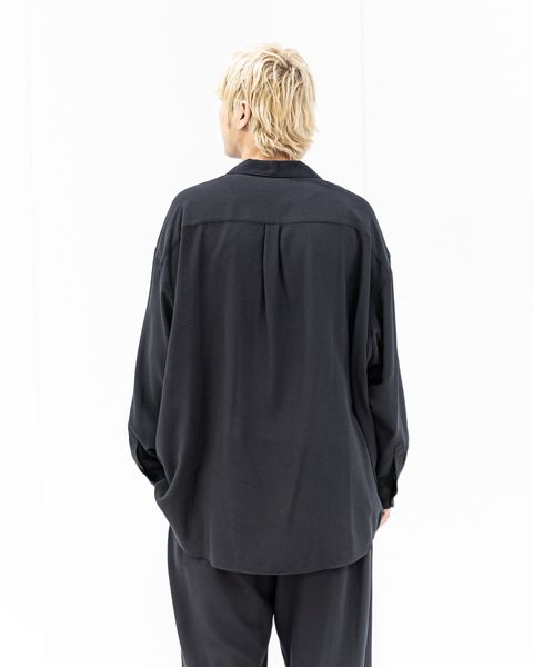 Graphpaper Viscose Viyella L/S Sleeping Shirt (CHARCOAL)新作発売！