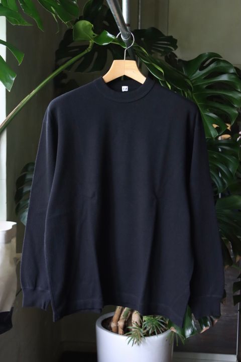 ETS.MATERIAUX / マテリオ22AW Honeycomb Long Sleeve"BLACK"