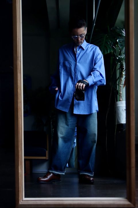 Graphpaper 23AW Selvage Denim Two Tuck Pantsスタイル.2023.8.1.