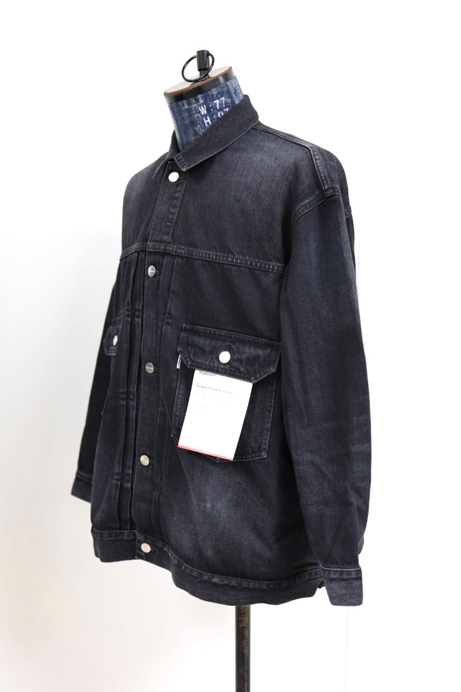 グラフペーパー Selvage Denim Jacket(GU261-20054DB)BLACK_DARK FADE★1月24日(土)発売！